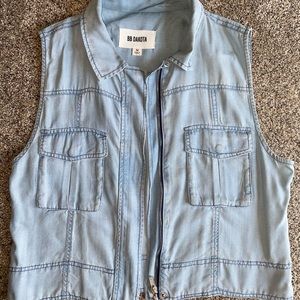 BB Dakota Cropped Denim Vest